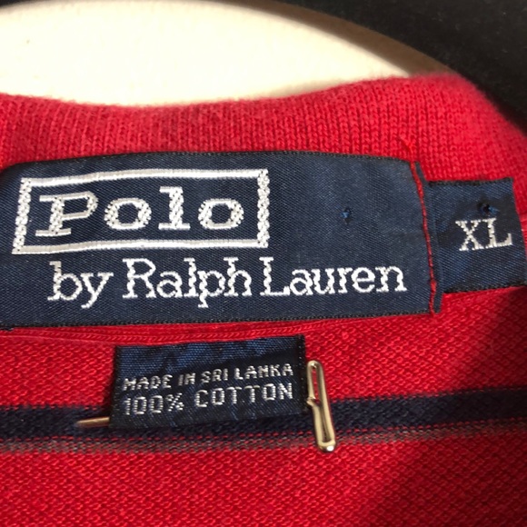 Polo by RL Red Long Sleeves Black Pony Size XL - Picture 2 of 8